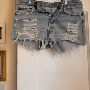 Classic Levi Distressed Shorts